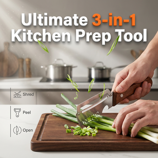 🔥2026 New Upgrade ＆ Hot Sale🔥3-in-1 Scallion Shredder & Peeler Kitchen Tool