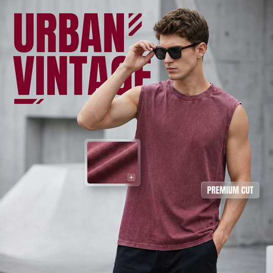 📢📢30% OFF !! ⏰Men's Vintage Wash Sleeveless Tank Top