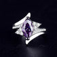 🔥2026 New Arrival ＆ Hot Sale ＆ 50％ Off🔥Asymmetrical Marquise Cut Purple Zircon Ring