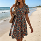 🥳SUMMER HOT SALE🥳💞50K+ SOLD!💥50% OFF! 🔥Women's Summer Floral V-Neck Short Sleeve Dress