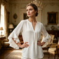 📢📢40% OFF !! ⏰ V-Neck Ruffled Sleeve Top – Flowy & lightweight – Elegant casual blouse, perfect for summer or office – feminine and breathable ✨🌿