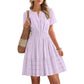 🔥2026 New Arrival ＆ Hot Sale ＆ 50％ Off🔥Women's Short Sleeve Tiered Mini Dress