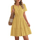 🔥2026 New Arrival ＆ Hot Sale ＆ 50％ Off🔥Women's Short Sleeve Tiered Mini Dress