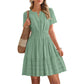 🔥2026 New Arrival ＆ Hot Sale ＆ 50％ Off🔥Women's Short Sleeve Tiered Mini Dress