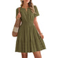 🔥2026 New Arrival ＆ Hot Sale ＆ 50％ Off🔥Women's Short Sleeve Tiered Mini Dress
