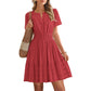 🔥2026 New Arrival ＆ Hot Sale ＆ 50％ Off🔥Women's Short Sleeve Tiered Mini Dress