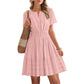 🔥2026 New Arrival ＆ Hot Sale ＆ 50％ Off🔥Women's Short Sleeve Tiered Mini Dress