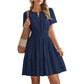 🔥2026 New Arrival ＆ Hot Sale ＆ 50％ Off🔥Women's Short Sleeve Tiered Mini Dress
