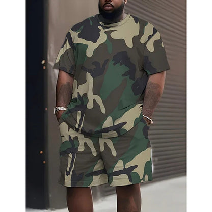 🔥2026 New Arrival ＆ Hot Sale ＆ 50％ Off🔥Men's Camouflage Print T-Shirt & Shorts Set