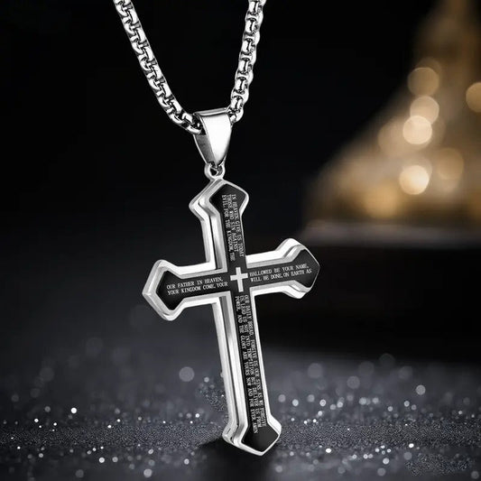 🔥2026 New Arrival ＆ Hot Sale ＆ 50％ Off🔥Men's Lord's Prayer Cross Necklace