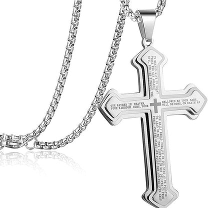 🔥2026 New Arrival ＆ Hot Sale ＆ 50％ Off🔥Men's Lord's Prayer Cross Necklace