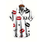 🔥2026 New Arrival ＆ Hot Sale ＆ 50％ Off🔥 Men's Kiss Print Button-Up Shirt – Playful, Lightweight, Vibrant 👔