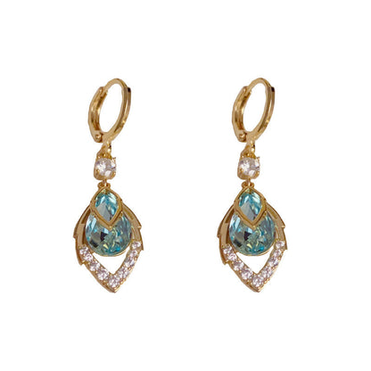 🔥2026 New Arrival ＆ Hot Sale🔥Sky Blue Drop Dangle Hoop Earrings