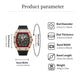📢📢50% OFF !! ⏰ Luxury Men's Tonneau-Shaped Watch with Rhinestone Embellishment