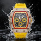 📢📢50% OFF !! ⏰ Luxury Men's Tonneau-Shaped Watch with Rhinestone Embellishment