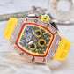 📢📢50% OFF !! ⏰ Luxury Men's Tonneau-Shaped Watch with Rhinestone Embellishment