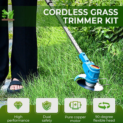 📢📢50% OFF !! ⏰Multifunction Cordless Grass Trimmer Kit