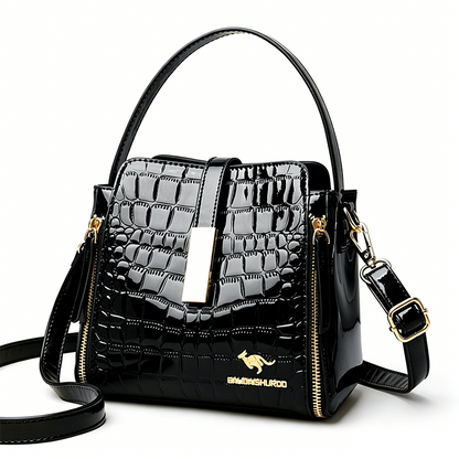 📢📢50% OFF !! ⏰Glossy Crocodile Pattern Women's Handbag