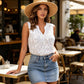 📢📢30% OFF⏰Women’s Chic Floral Lace Sleeveless Shirt