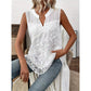 📢📢30% OFF⏰Women’s Chic Floral Lace Sleeveless Shirt