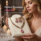 📢📢50% OFF !! ⏰ Sparkling Heart Jewelry Set – Necklace & Earrings, Elegant, Lightweight 💖