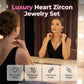 📢📢50% OFF !! ⏰ Sparkling Heart Jewelry Set – Necklace & Earrings, Elegant, Lightweight 💖