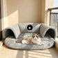 📢📢30% OFF !! ⏰Plush 2-in-1 Cat Tunnel Bed