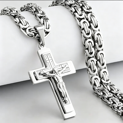 📢📢50% OFF !! ⏰Men's Vintage Chain Necklace with Cross Pendant