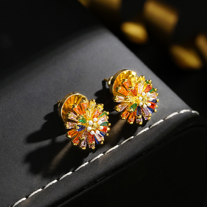 🥳2026 New Sytle🥳💞50K+ SOLD!💥50% OFF! 🔥 Colorful Firework Stud Earrings And Necklaces for Women