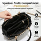 📢📢40% OFF !! ⏰Women's V-Stitched Satchel – Gold Hardware, Multi-Compartment, Top-Handle 🌸