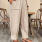 📢📢50% OFF !! ⏰ Women’s Cuffed Ankle Pants – Relaxed Fit, Elastic Waist, Solid Colors 🍂