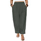 📢📢50% OFF !! ⏰ Women’s Cuffed Ankle Pants – Relaxed Fit, Elastic Waist, Solid Colors 🍂