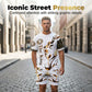 📢📢50% OFF !! ⏰ Men's Lion Graphic Set – Bold, Breathable, Urban Cool 😎