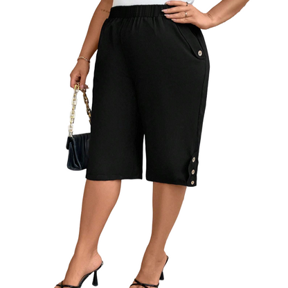 🌸 50% OFF NOW! 🌸Women's Casual Comfortable Elastic Waist Capri Trousers