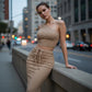 🌸 50% OFF NOW! 🌸Elegant Asymmetrical Crop Top and High-Waist Skirt Set