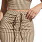 🌸 50% OFF NOW! 🌸Elegant Asymmetrical Crop Top and High-Waist Skirt Set