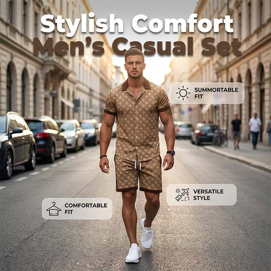 📢📢30% OFF !! ⏰Men's Printed 2-Piece Summer Set