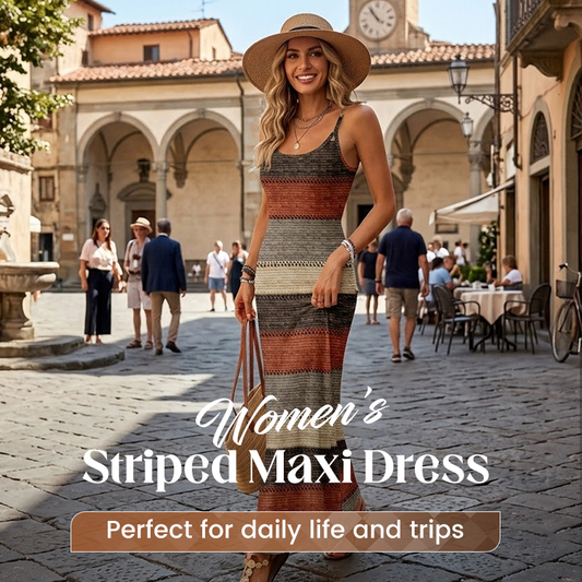 🌸 50% OFF NOW! 🌸Women's Slim Fit Striped Maxi Dress