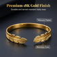 🌸 50% OFF NOW! 🌸18K Gold Plated Leaf Open Cuff Bracelet | Adjustable Stainless Steel Nature Bangle for Women