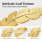 🌸 50% OFF NOW! 🌸18K Gold Plated Leaf Open Cuff Bracelet | Adjustable Stainless Steel Nature Bangle for Women