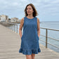 🌸 50% OFF NOW! 🌸Women's Sleeveless Denim Ruffle Hem Dress