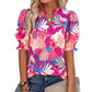 🌸 50% OFF NOW! 🌸Women's Summer Floral Top with Puff Sleeves