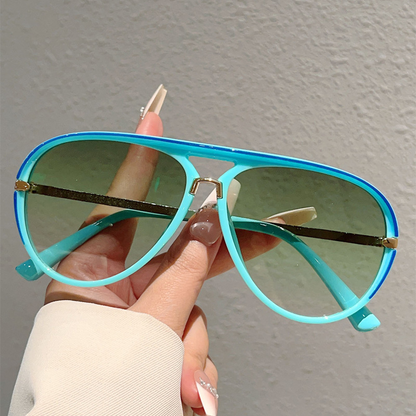 📢📢50% OFF !! ⏰ Women's Retro Double-Bridge Sunglasses – UV400 Protection & Gradient Lenses ✨
