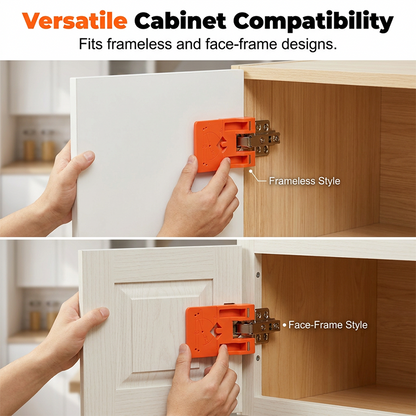 📢📢50% OFF !! ⏰ Cabinet Door Hinge Drilling Guide – Magnetic Clamp, Precise Alignment, 35mm 🪚
