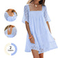 🌸 40% OFF NOW! 🌸Women's Square Neck Smocked Dress