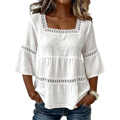 📢📢60% OFF !! ⏰ Elegant Square Neck Summer Blouse