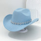 📢📢30% OFF !! ⏰Women's Rhinestone Heart Cowboy Hat Elegant French Jazz Fedora