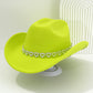 📢📢30% OFF !! ⏰Women's Rhinestone Heart Cowboy Hat Elegant French Jazz Fedora