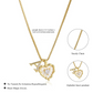 📢📢50% OFF !! ⏰Heart Shaped Letters Micro Pave Chain Necklace