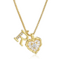 📢📢50% OFF !! ⏰Heart Shaped Letters Micro Pave Chain Necklace